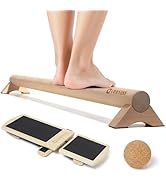 Versatile 40 Inch Beech Wood Balance Beam for Home Use - Enhance Balance, Ankle Strengthener Foot...