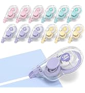Four Candies White Correction Tape, 39.4 Feet, 12 Pack Easy to Use Applicator for Instant Correct...