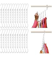 Wonder Hanger Max 24-Pack Space Saving Hangers, Reinforced Hooks Swivels 360°, Cascading Hanger, ...