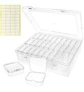 Meanhoo Bead Organizer Box – Small Bead Storage Containers, Mini Clear Plastic Storage Boxes with...