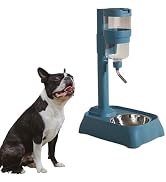 Pet Automatic Water Feeder, 770ml Adjustable Height Stainless Steel Pet Water Dispenser, Feeding ...