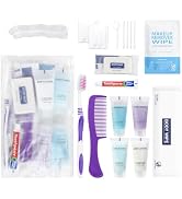 Pack of 50 Basic Toiletry Kits, Individually Packed, Personal Hygiene Kit Bulk Homeless Care Pack...