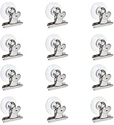Suction Cup Metal Clips 12 Pieces Advertising Suction Cup Clip Round Suction Cup Clamp Holder for...