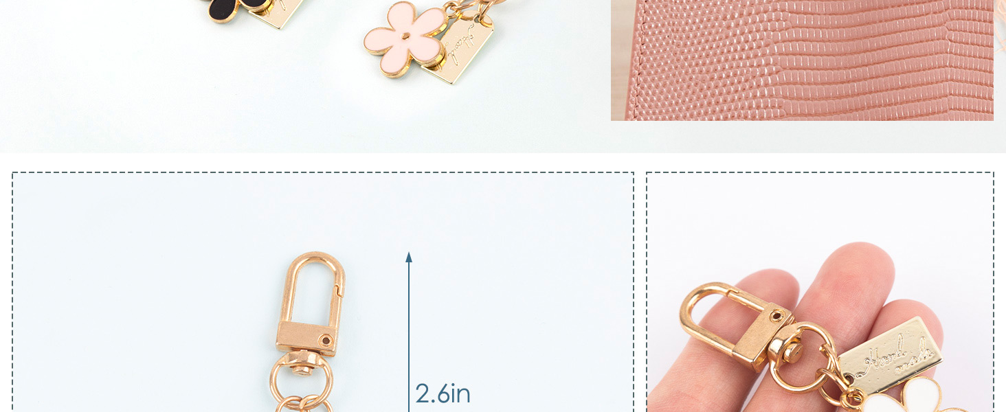 Flower Bag Keychain Charms