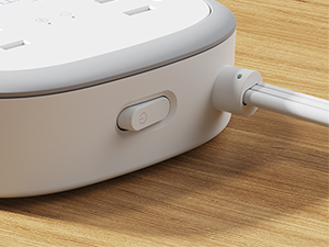 360° Rotating Flat Plug Power Strip