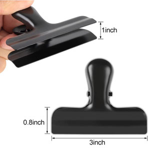 Bag Clips, Stainless Steel Chip Clip, Black Chip Clips Bag Clips Food Clips