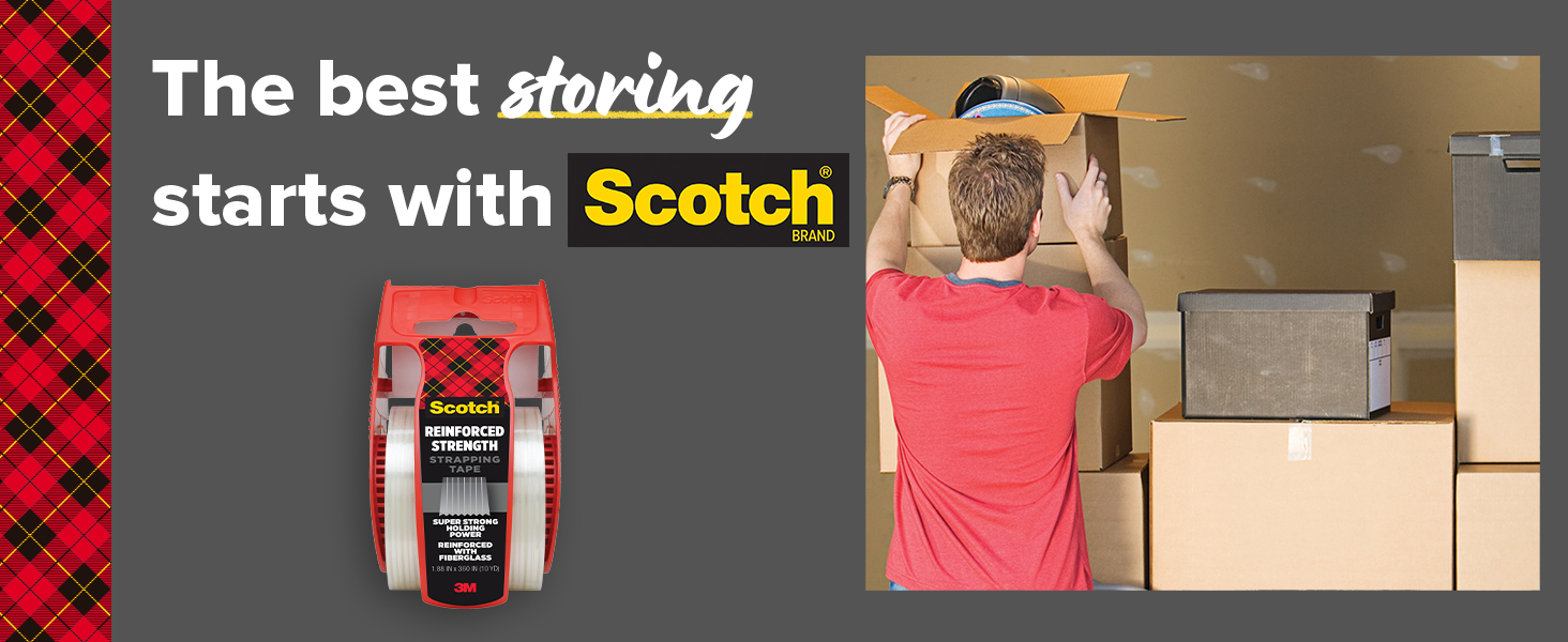 Scotch Reinforced Strength Shipping Strapping Tape