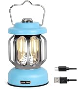 SEAMAGIC Rechargeable LED Camping Lanterns, Vintage Camping Lights Battery Operated, Portable Ret...