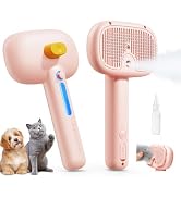 ROJECO 3-in-1 Pet Steam Brush for Cats&Dogs - Detangling Comb with Adjustable Mist, Handheld Desh...