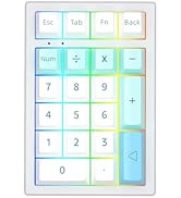 ZUOYA K21MAX Mechanical Number Pad,Aluminum Alloy Numeric Keypad,Tri-Mode BT5.0/2.4G/Type-C Recha...
