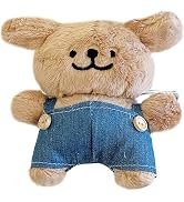 SGVAHY Furry Case for AirPods 4, Funny Cute 3D Cartoon Plush Design Khaki Puppy Soft Warm Fluffy ...