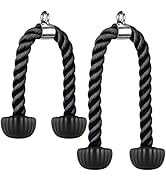 Kipika Tricep Rope, Cable Machine Attachments Pulley System Gym Pull Down Rope, Heavy Duty Nylon ...