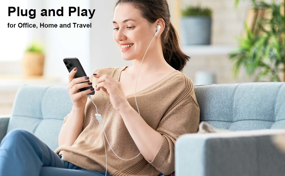 USB C to 3.5mm Headphone and Charger Adapter