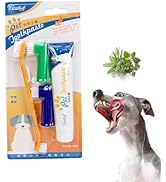 Histotree Dog Toothbrush and Toothpaste Kit Vanilla Dog Toothpaste(70g) Soft Nylon Double-Head Do...