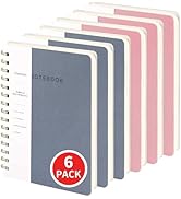Spiral Notebook-5.75" x 8.125" College Ruled Journal with Inner Pockets and 160 Pages,PU Leather ...