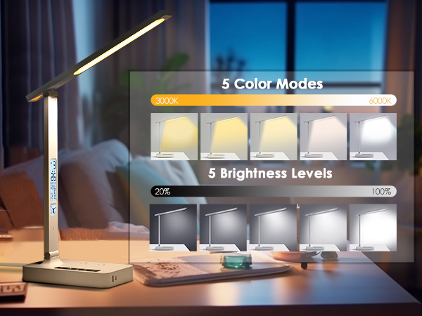 led desk lamp with usb charging port