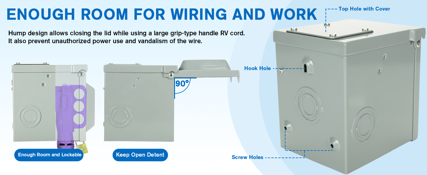 rv outlet receptacle 50 amp rv outlet box