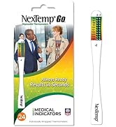 NexTemp Go Disposable Oral & Axillary Thermometer for Adults & Kids, Single Use Temperature Therm...