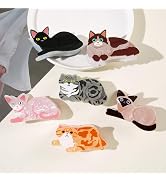 Frinnovan, 8 Pack Animal Hair Claw Clips Funny Cute Cat Non-Slip Fun Accessories for Women