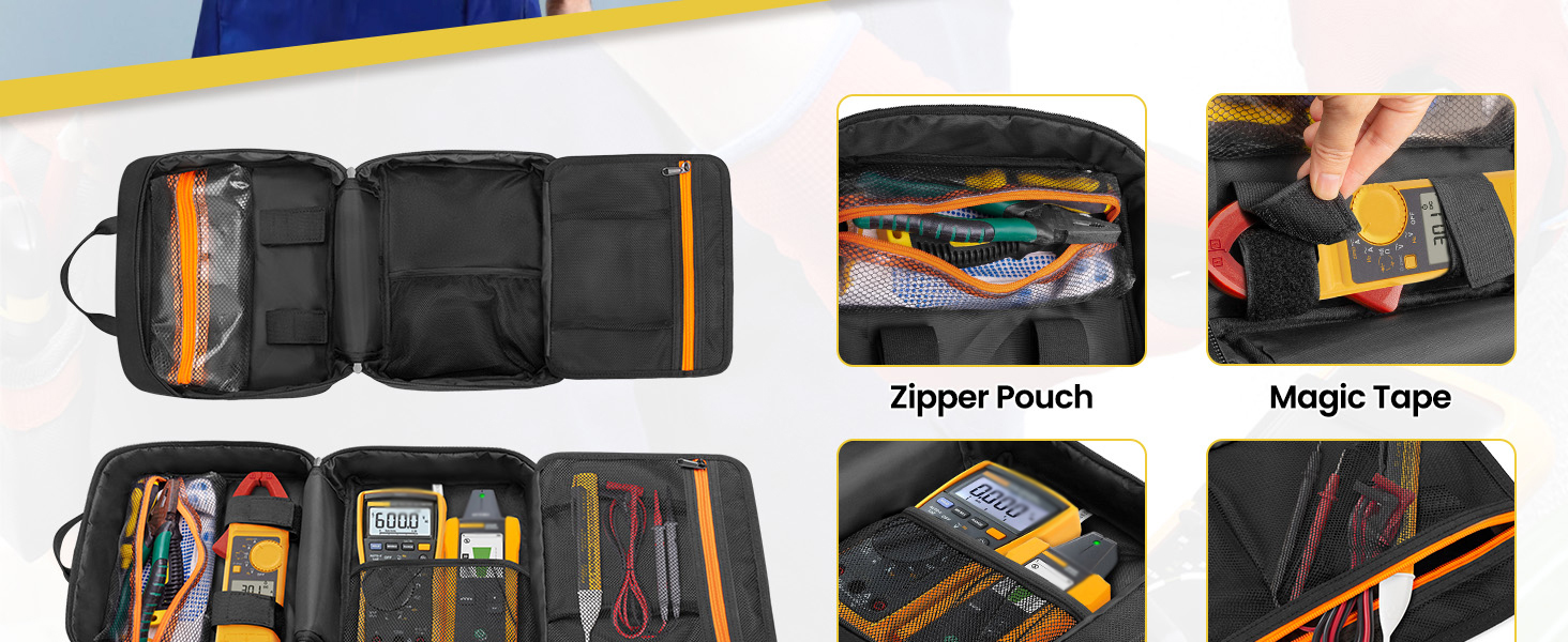Multi-functional Work Bag Compatible with Klein Tools 80101/ ET310 AC Circuit Breaker Finder