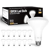 DAYBETTER 12Pack BR30 LED Light Bulbs Indoor Flood Light 65W Equivalent, Daylight White 5000K, Di...