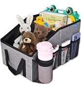 gray car seat organizer for kids