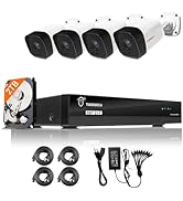 TIGERSECU 5MP 8-Channel 4 Cameras DVR Security Bundle