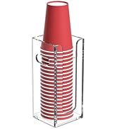 BOSSCASA Disposable Coffee Cup Dispenser with Handles, Countertop or Wall Mount Hot/Cold Drink Cu...