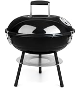 14 inch Charcoal Grill, Joyfair Small Portable BBQ Grill with Locking Lid for Outdoor Camping/Pat...