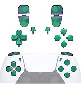 eXtremeRate Replacement D-pad R1 L1 R2 L2 Triggers Share Options Face Buttons, Chameleon Green Pu...