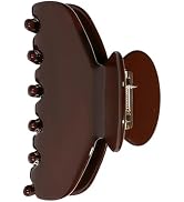 OideGuiing Durable Acetate Hair Clips - 3-Inch Coffee Claw Clips for Fine and Thick Hair (Coffee)