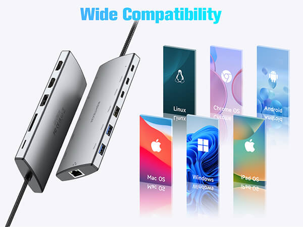USB C hub multiple adapter dongle for laptop