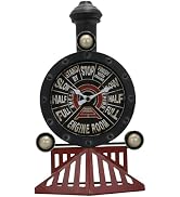 AOROTOE Vintage Wall Clock Train Gifts for Men Metal Steam Engine Steampunk Wall Decor Industrial...