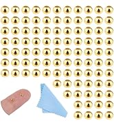 DICOSMETIC 100Pcs 925 Sterling Silver Round Beads 18K Gold Plated Beads 2.5mm Round Ball Beads Sm...