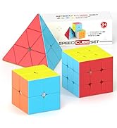 Vdealen Speed Cube Set, 2x2x2 3x3x3 Pyramid Magic Cube Set, Puzzle Cube Toys Birthday Party Chris...