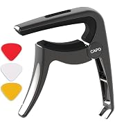 JUSTPRO Guitar Capo for Acoustic and Electric Guitars, 3 in 1 Gunmetal Polished Guitar Capo Strin...