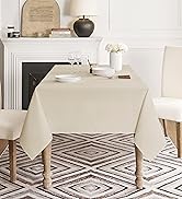 beige tablecloth