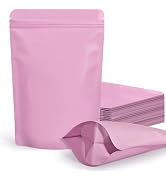 FireKylin 100 Pack Resealable Stand Up Bags,Smell Proof Pouch Sealable Foil Pouch Bags for Packag...