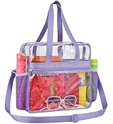 Paxiland Clear Bag for Stadium Events 12x6x12 inches, Clear Tote Bag with Reinforced Strap, Clear...