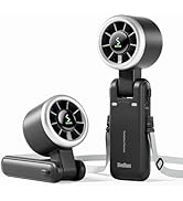 Diveblues Portable Handheld Turbo Fan, 5 Gear Wind, Battery Operated, Up to 12 Working Hours, 3 I...