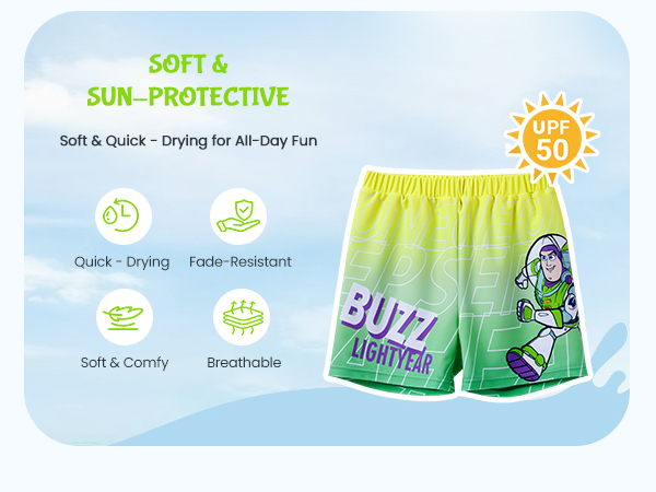 Disney Toy Story boys swim trunks basketball playwear summer birthday party gift pool swim briefs