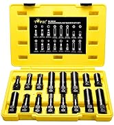 Topec 16 SAE Metric Piece Locking Lug Master Key Set, Wheel Lock Removal Kit for the Purpose of E...