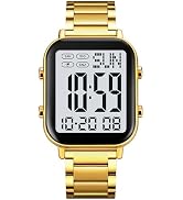 FANMIS Classic Unisex Digital Sports Watches Women's Men's Multifunctional Watch Stainless Steel ...