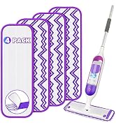 4 Pack Reusable Mop Refills for Swiffer PowerMop, Thickened Power Mop Pads Microfiber Power Mop R...