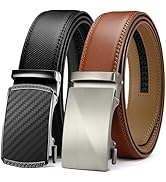 CHAOREN Mens Belt Leather Ratchet Belt 2 Pack - Customizable Fit, Effortless Style (35mm)