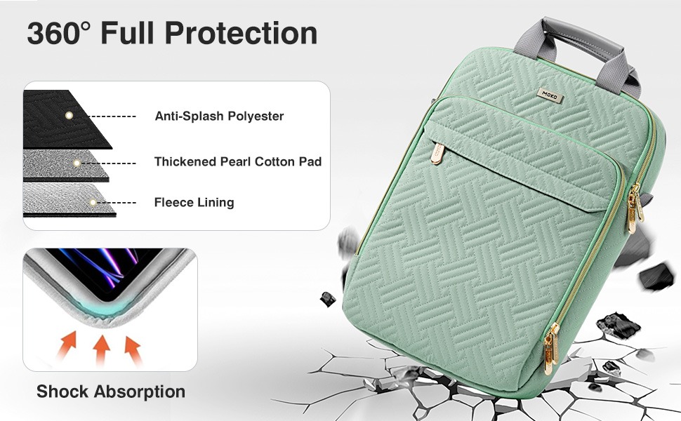 360° protective bag shockproof water-resistant laptop sleeve laptop sleeve bag with shoulder strap
