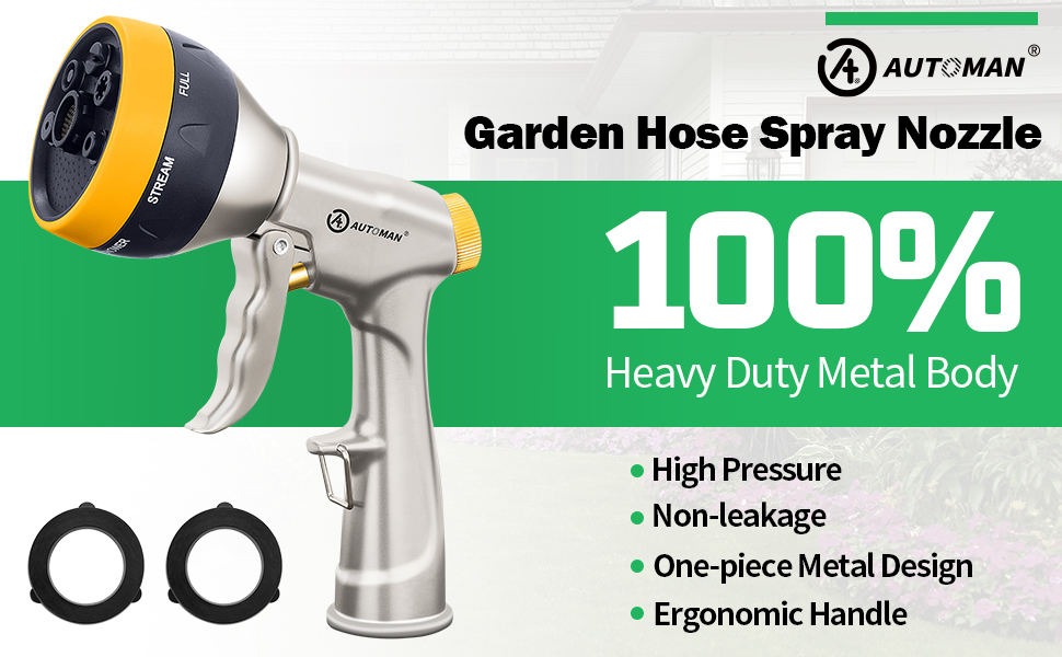 AUTOMAN metal garden hose nozzle