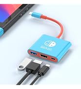 Switch Dock Switch Docking Station for Nintendo NS/OLED, Portable Switch TV Adapter with PD 100W ...