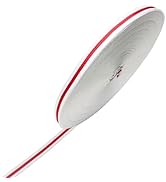 Red/White Striped Grosgrain Ribbon 3/8