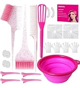 ZMOIVOK 21 pcs Hair Dye Kit Professional Salon Tools with Hair Dye Brush and Bowl Set Hair Bleach...